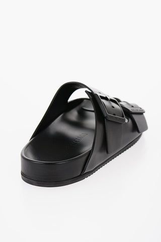 Leather SUNDAY Sandals with Double Bckle