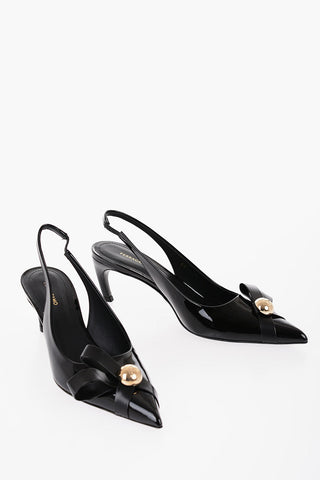 Slingback BRILDA in Pelle Lucida con Punta point 5,5cm