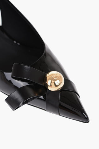 Slingback BRILDA in Pelle Lucida con Punta point 5,5cm