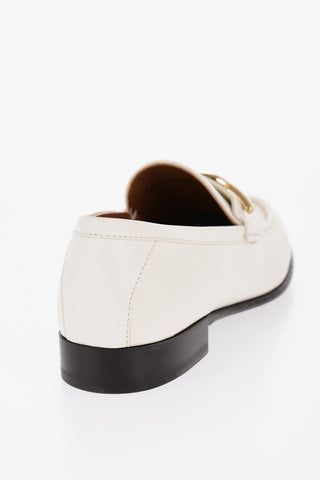 GARAVANI Leather VLOGO Loafers with Golden-Effect Monogram