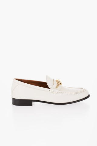 GARAVANI Leather VLOGO Loafers with Golden-Effect Monogram