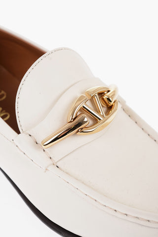 GARAVANI Leather VLOGO Loafers with Golden-Effect Monogram