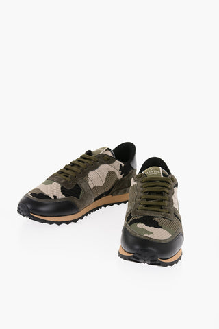 GARAVANI Camouflage Motif Low Top Sneakers with Suede Details
