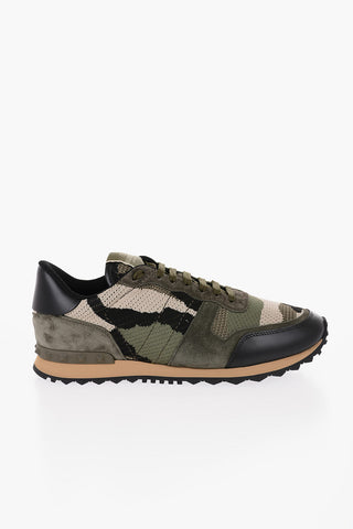 GARAVANI Camouflage Motif Low Top Sneakers with Suede Details