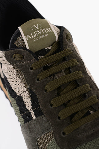 GARAVANI Camouflage Motif Low Top Sneakers with Suede Details