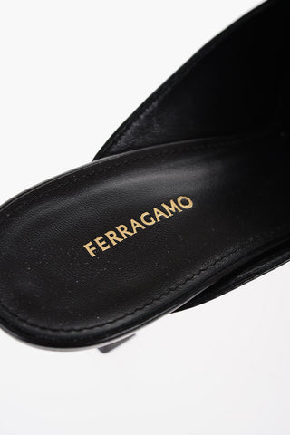 Leather ELODYE Mules With Golden-Effect Horsebit 