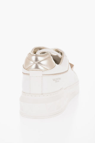 GARAVANI Sneakers Basse in Pelle con Maxi Borchia Dorata