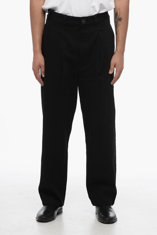 EMPORIO Double-pleated Cotton Chinos Pants