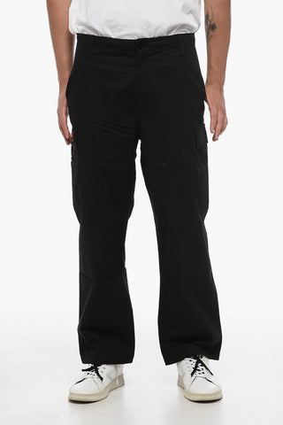 Cotton Cargo Pants with Drawstringed Waistband