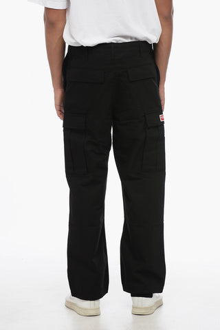 Cotton Cargo Pants with Drawstringed Waistband