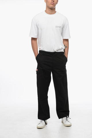Cotton Cargo Pants with Drawstringed Waistband