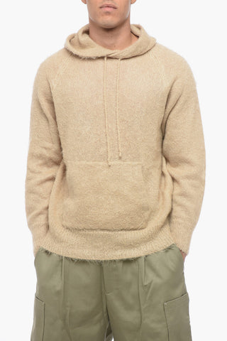 Mohair Blend Hooded Sweater