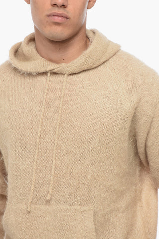 Mohair Blend Hooded Sweater