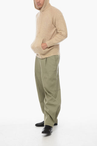 Mohair Blend Hooded Sweater