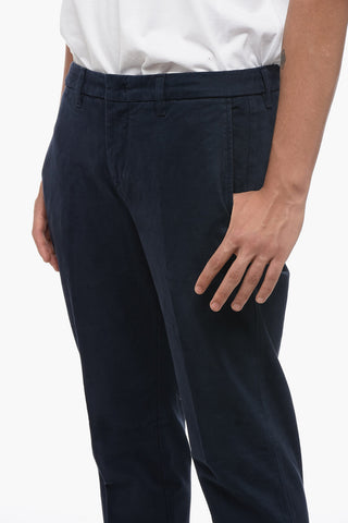 Stretch Cotton Chinos Pants with Cuffs
