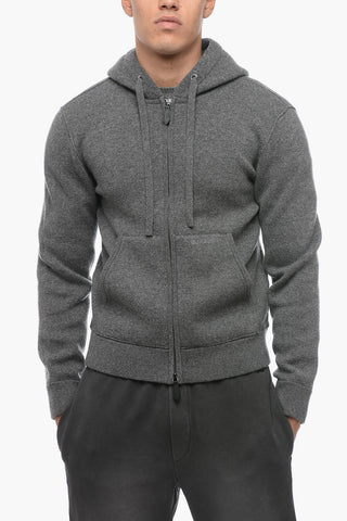 Front Zipped Cashmere Blend Hoodie