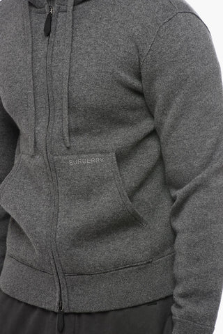 Front Zipped Cashmere Blend Hoodie