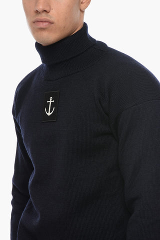 High-Neck Pullover ANCHOR with Front Patch