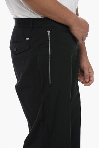 EMPORIO Cotton Blend Chinos Pants with Zipped Pockets