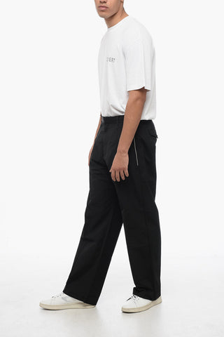 EMPORIO Cotton Blend Chinos Pants with Zipped Pockets