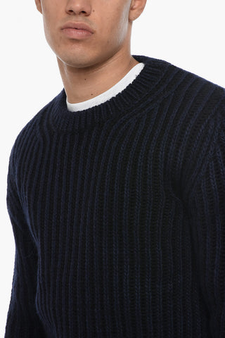 Maglia girocollo In Misto Lana Bicolore