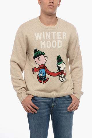 PEANUTS Wool Blend WINTER MOOD Crewneck Sweater