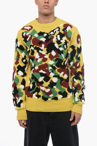 PETER DOIG Pullover in Cashmere con Motivo Camouflage