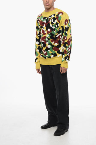 PETER DOIG Pullover in Cashmere con Motivo Camouflage