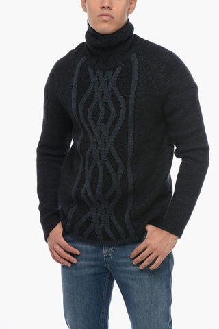 GIORGIO Pullover a Collo Alto in Misto Cashmere