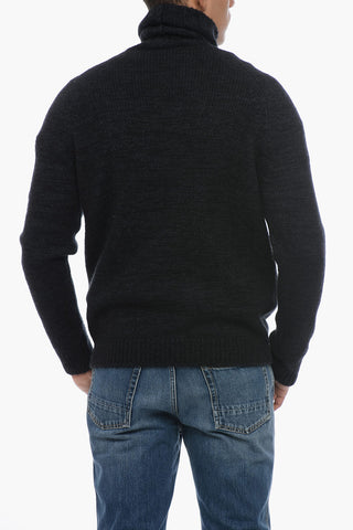 GIORGIO Pullover a Collo Alto in Misto Cashmere