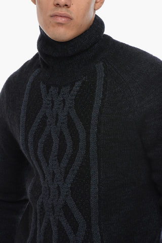 GIORGIO Pullover a Collo Alto in Misto Cashmere