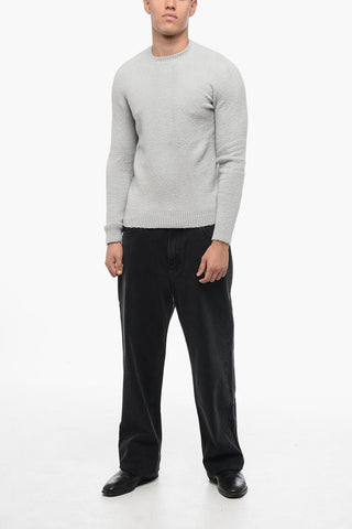 Crew Neck Cotton Neoprene Sweater