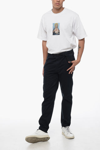 Stretch Cotton Chinos Pants with Drawstring