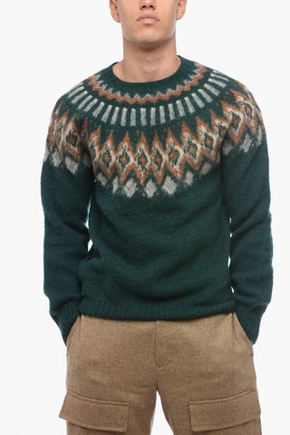 Fair-Isle Motif Wool FUTURE FANTASY Crew-neck Sweater