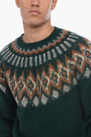 Fair-Isle Motif Wool FUTURE FANTASY Crew-neck Sweater