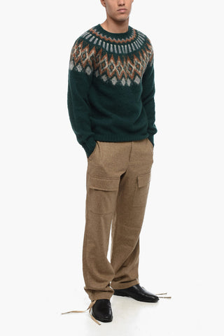 Fair-Isle Motif Wool FUTURE FANTASY Crew-neck Sweater