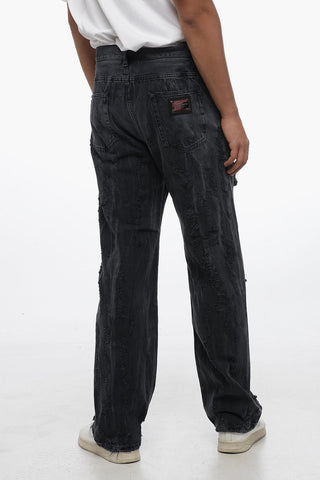 Straight Fit Distressed Denims 26cm