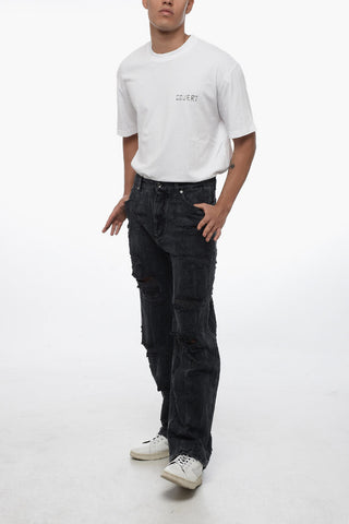 Straight Fit Distressed Denims 26cm