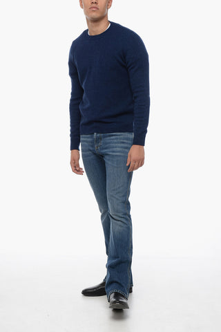 Maglia Girocollo in Misto Cammello