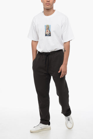 Brushed Cotton MAILESCO Sweatpants with Flocked Logo