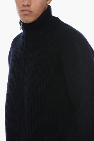 GA EMPORIO Pullover in Misto Lana con Full Zip