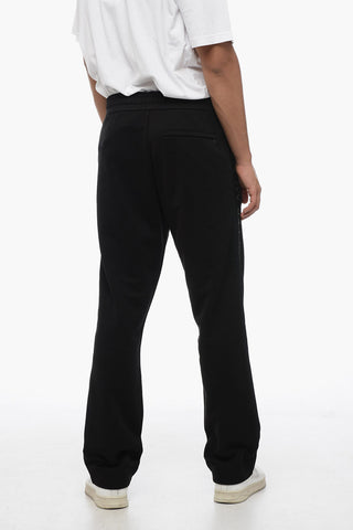 MATT BLACK Joggers in Cotone Garzato con Bande Laterali Logate