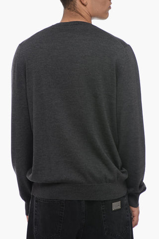 Crew Neck Pure Virgin Wool Sweater