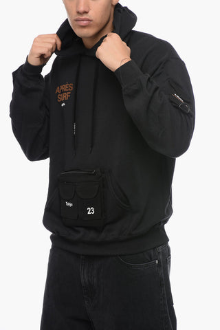 Maxi Cotton Hoodie with Breast Pocket
