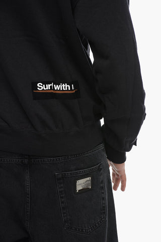 Maxi Cotton Hoodie with Breast Pocket