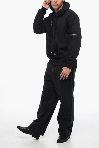 Maxi Cotton Hoodie with Breast Pocket