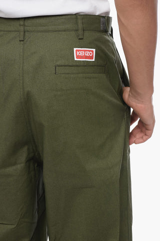 Baloon Fit Cotton Pants with Belt Loops