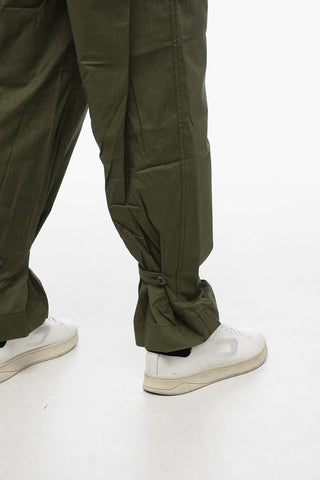 Baloon Fit Cotton Pants with Belt Loops