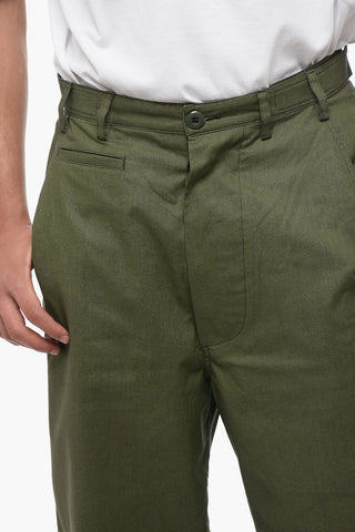 Baloon Fit Cotton Pants with Belt Loops