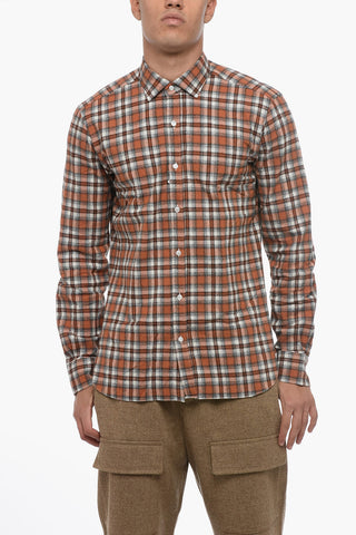 Checked Cotton Flannel Shirt